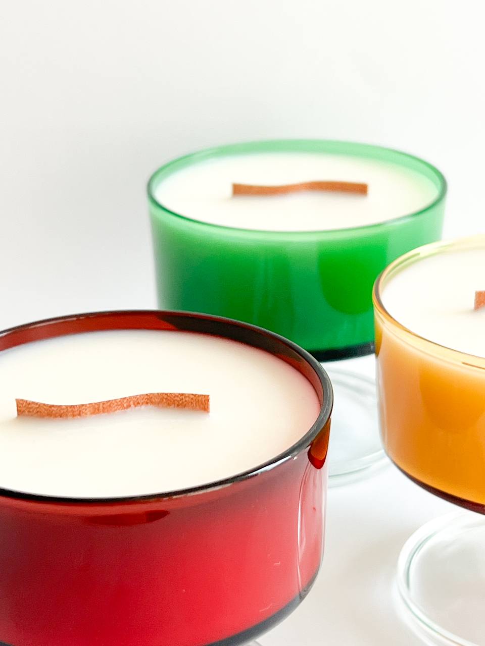 Соєва свічка у вінтажній креманці Luminarc 180g (зелена)